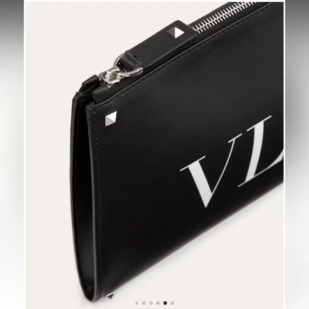 Valentino VLTN Document Holder Black/Muti‎ Color Nwt